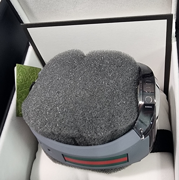 Gucci Sync Stainless Steel & Rubber-Strap Watch YA137109A 46mm - Gray NEW - Picture 3 of 6